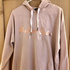 Positive vibes rose gold hoodie